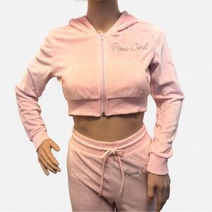 Pink Y2K Tracksuit Set